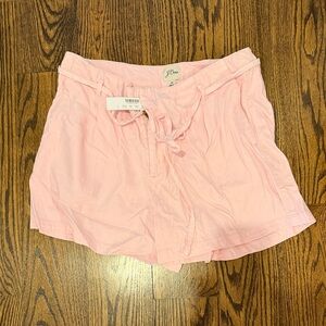 J. Crew Light Pink High-Waist Tie-Front Women’s Shorts